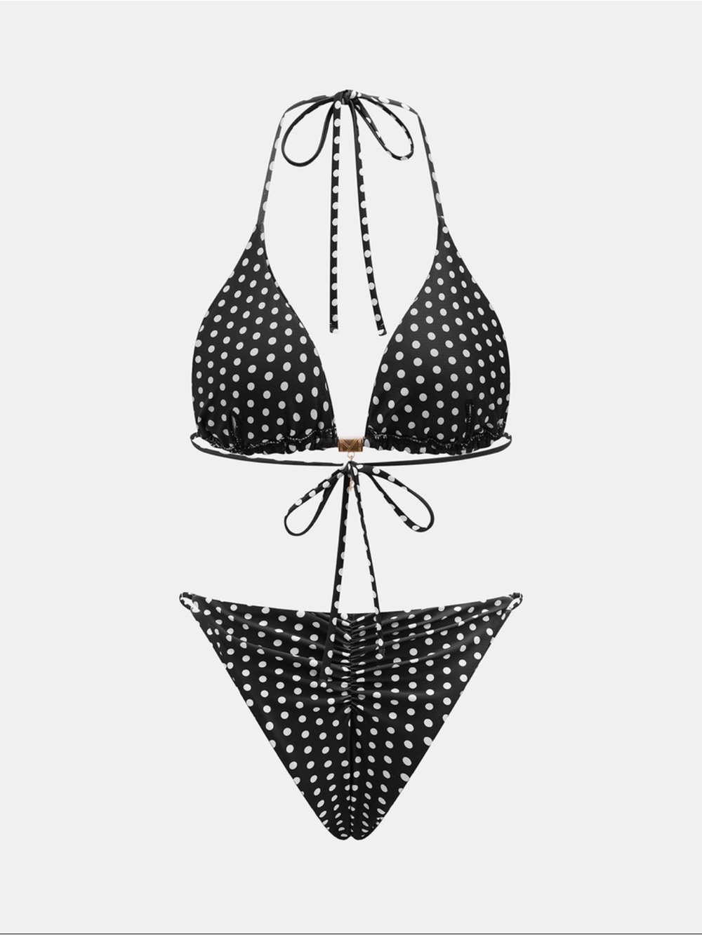 Commense NwT Black Polka Dot Triangle Bikini - Women Swim